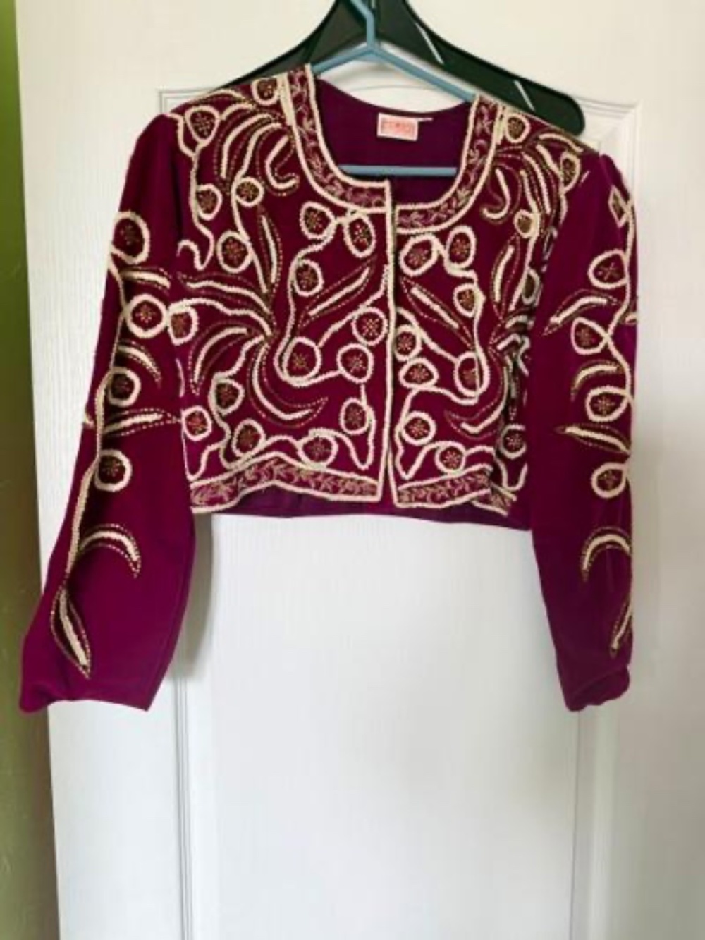 Velvet Beaded Top